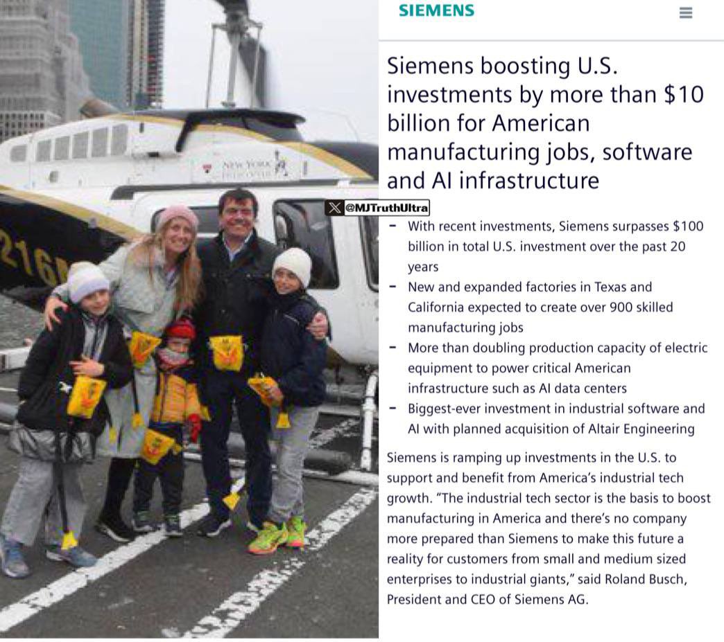 Siemens CEO Agustin Escobar Dies in Helicopter Crash!  
Shockwaves as $10B US Investment Now in Jeopardy!