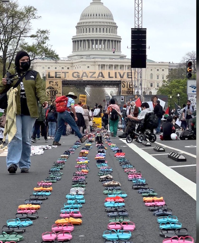 Thousands of Shoes in DC Spark Outrage Over Gaza Child Deaths