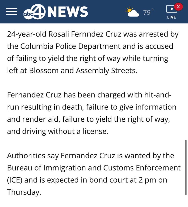 Tragic Death of SC Student Sparks Outrage Over Illegal Immigration
