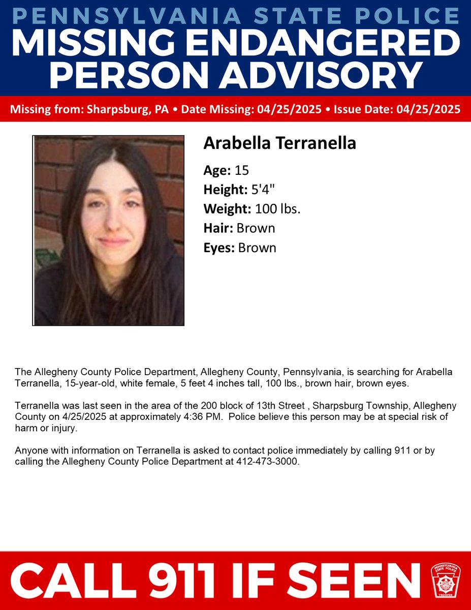 Urgent: Missing Endangered Girl Sparks Outrage in Allegheny!