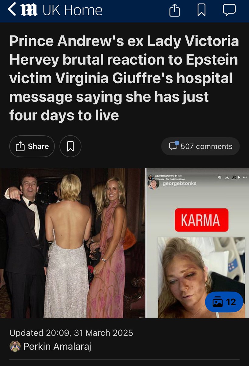 Virginia Giuffre Fights for Life After Crash; Lady Hervey's Shocking 'Karma'