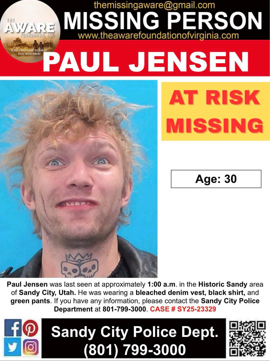 AT RISK MISSING: Paul Jensen Vanishes Under Mysterious Circumstances!