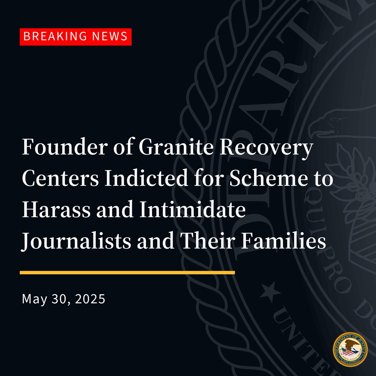 BREAKING: CEO of Granite Recover Centers Arrested in Stalking Scandal!