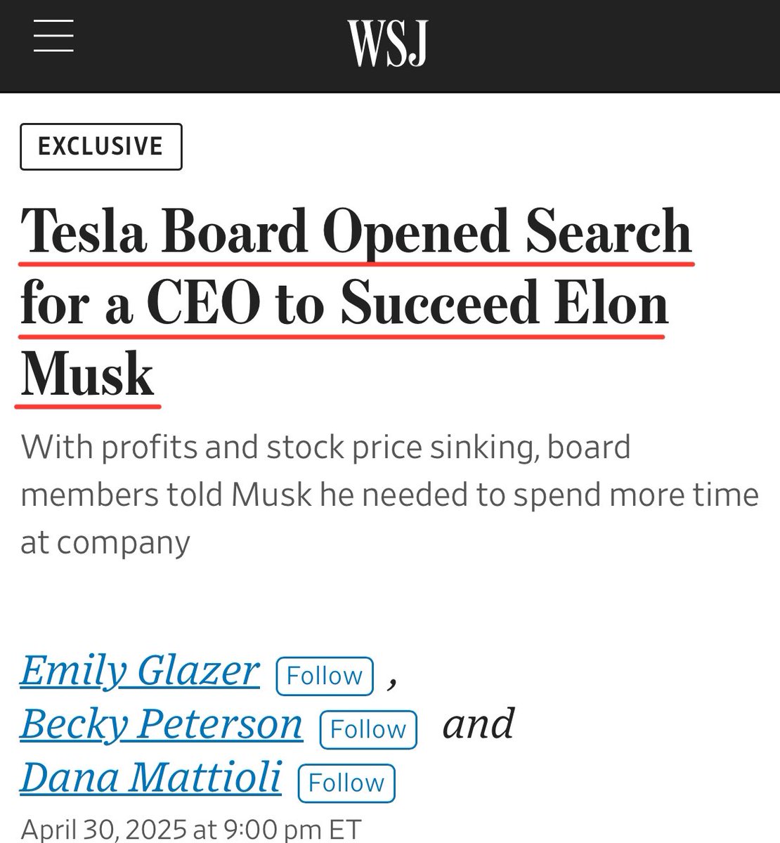 BREAKING: Elon Musk Returns to Tesla, Board's CEO Search Halted!