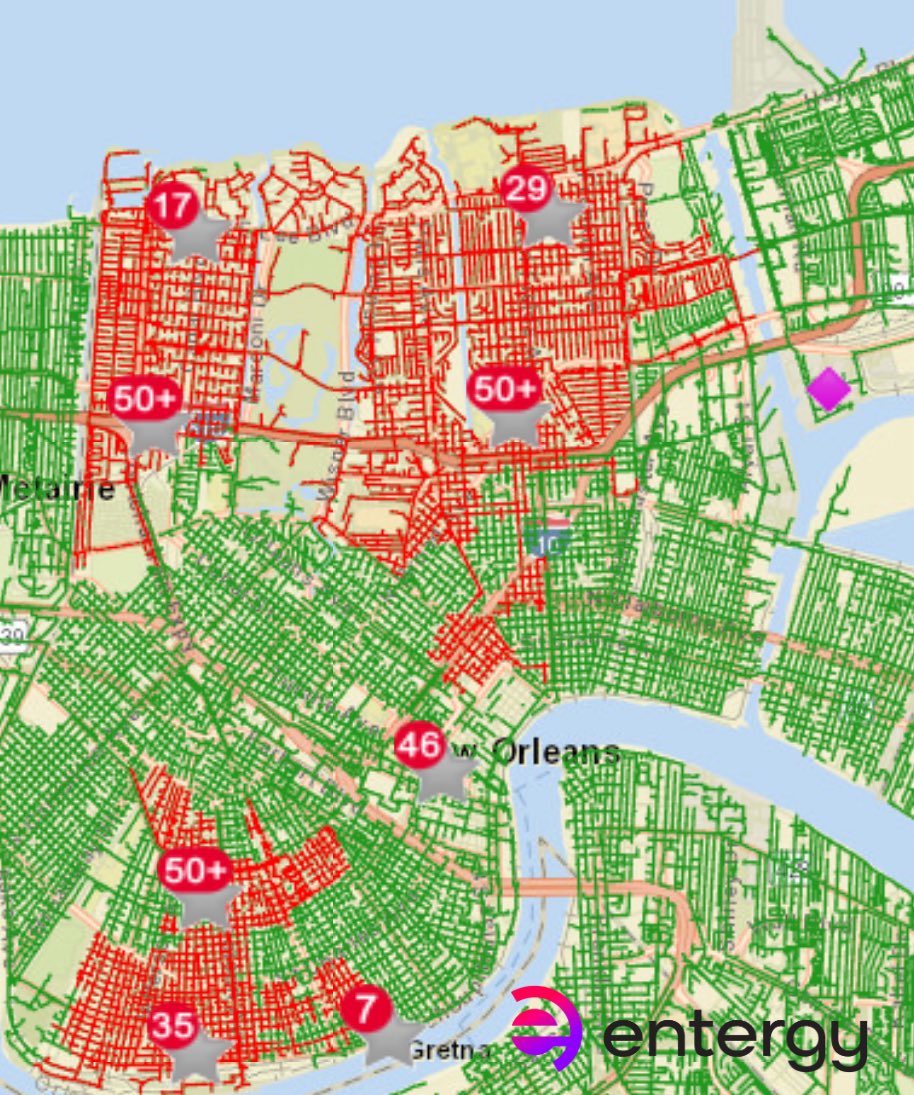 BREAKING: New Orleans Faces Unprecedented 50k Power Outage!