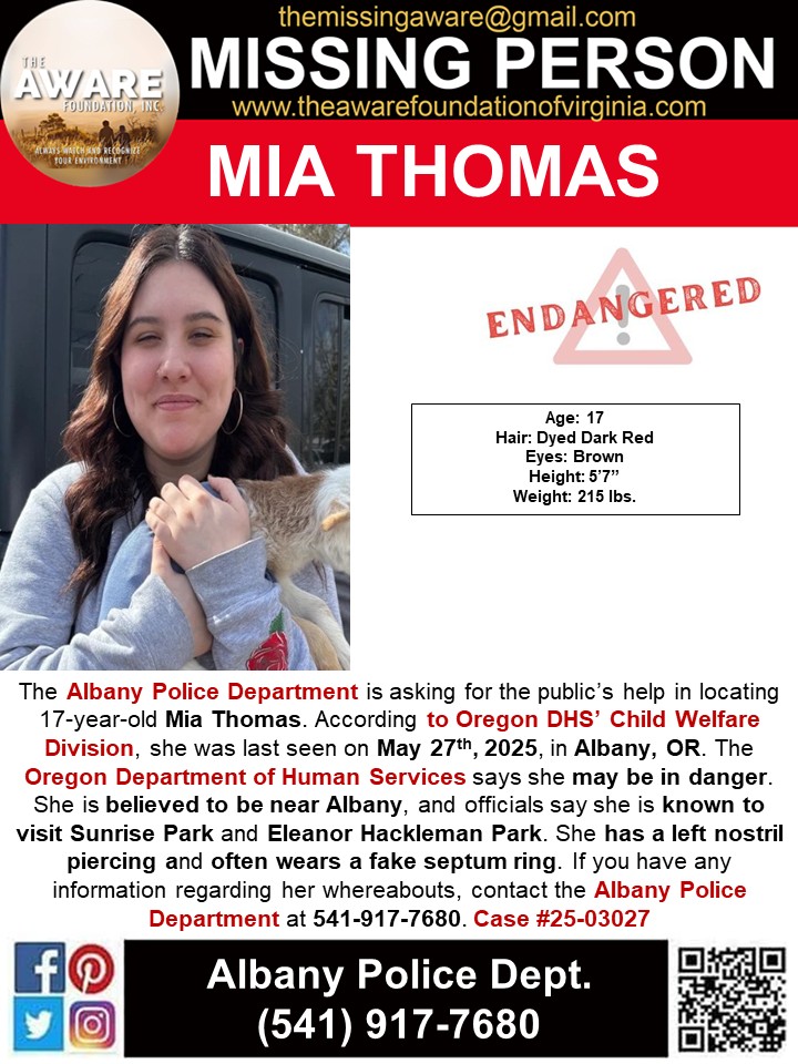 Breaking: 17-Year-Old Mia Thomas Missing—Public Urged to Act!