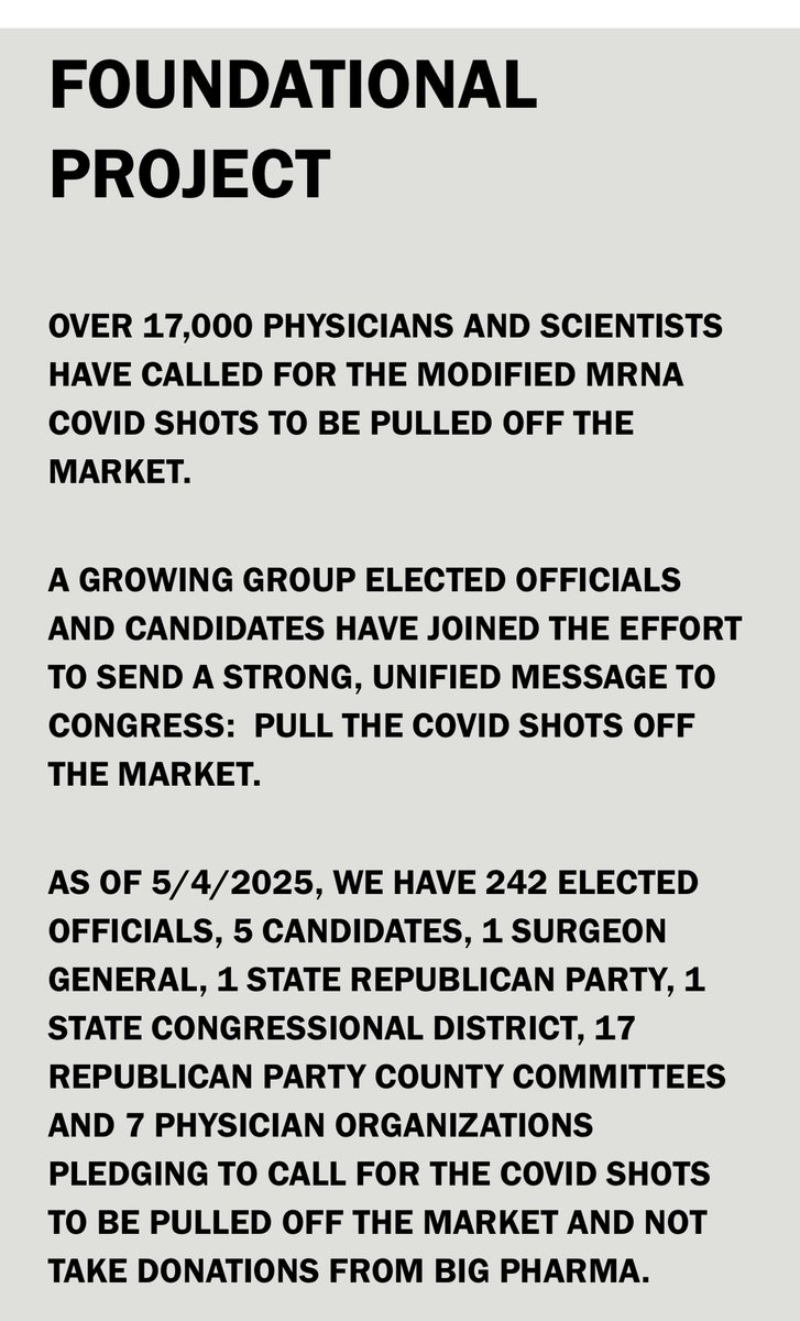 Breaking: 242 Officials Demand Immediate Halt to Vaccination!  
Tag Your Representatives to Sign the Pledge Now!