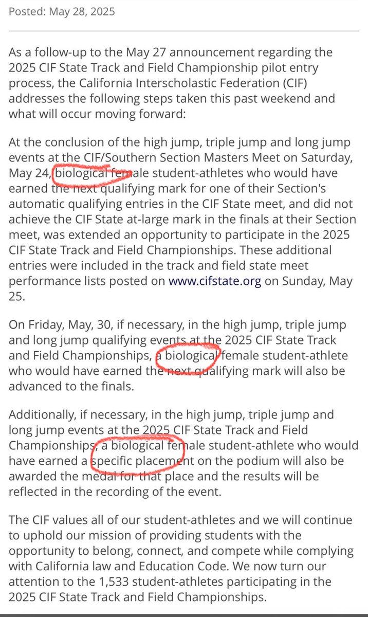 Breaking: CIF's Controversial Stance on Trans Athletes Exposed!  
Why Are Biological Females Left Out of Trans Inclusion Debate?