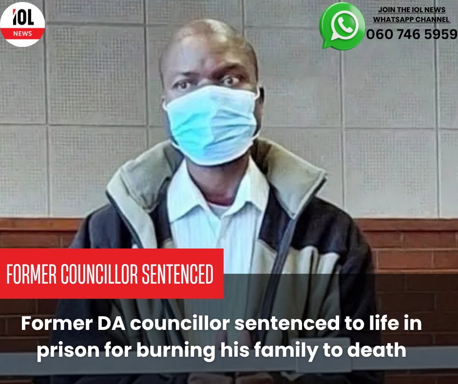DA Councillor Michael Buthelezi Sentenced for Family Arson  
Guilty of Murdering Fiancée and Three Kids in Shocking Case