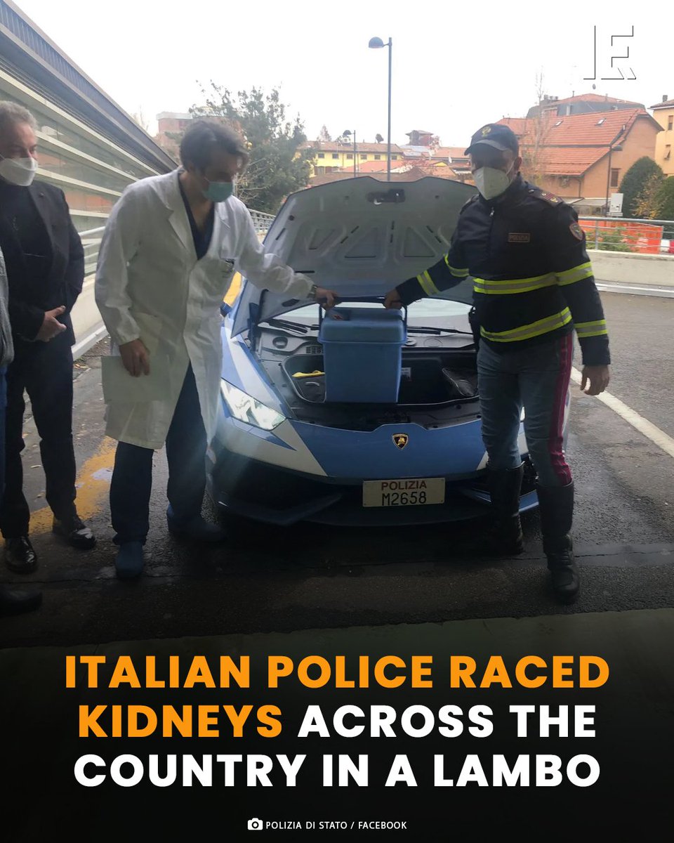 Italian Police Drive Lamborghini for Life-Saving Kidney Transfer!