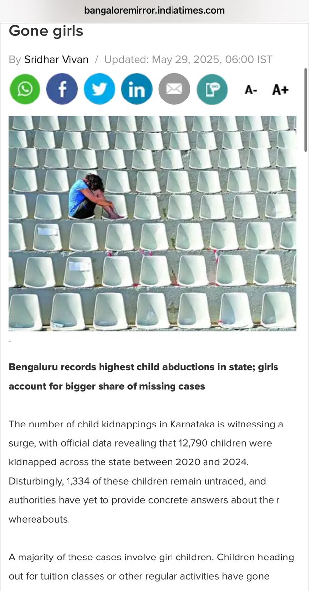 Kidnappings Surge in Bengaluru: 75% Victims Are Girls!  
Parents Warned: Don’t Leave Kids Alone Amid Alarming Crisis!