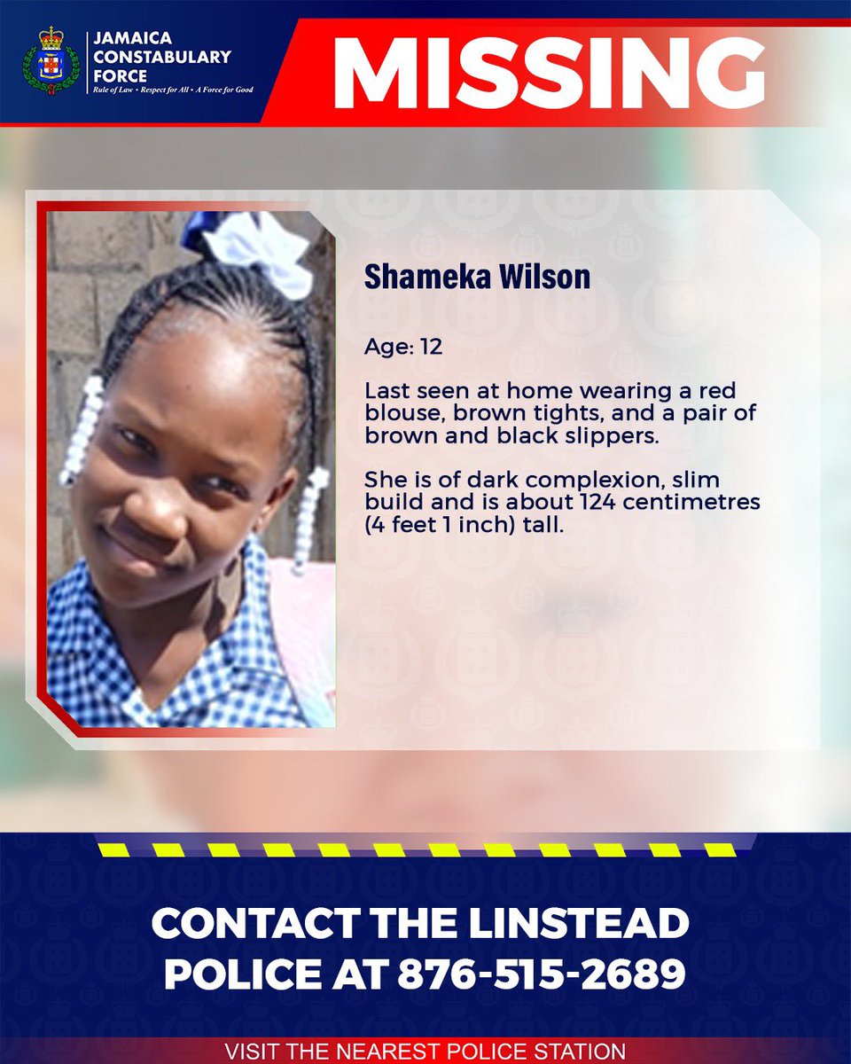 MISSING: 12-Year-Old Shameka Wilson Sparks Outrage in Linstead