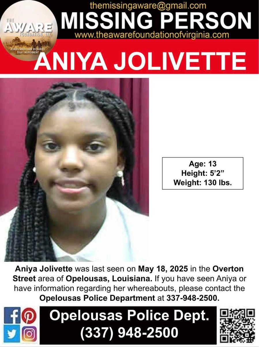 MISSING: 14-Year-Old Aniya Jolivette Disappears Without a Trace!