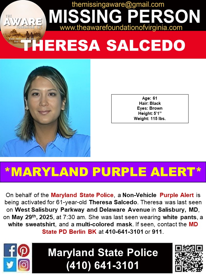 PURPLE ALERT: Missing 61-Year-Old Woman Sparks Outrage in Salisbury