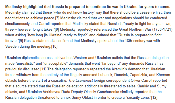 Russia's Medinsky: We're Ready for a Decade-Long Ukraine War!