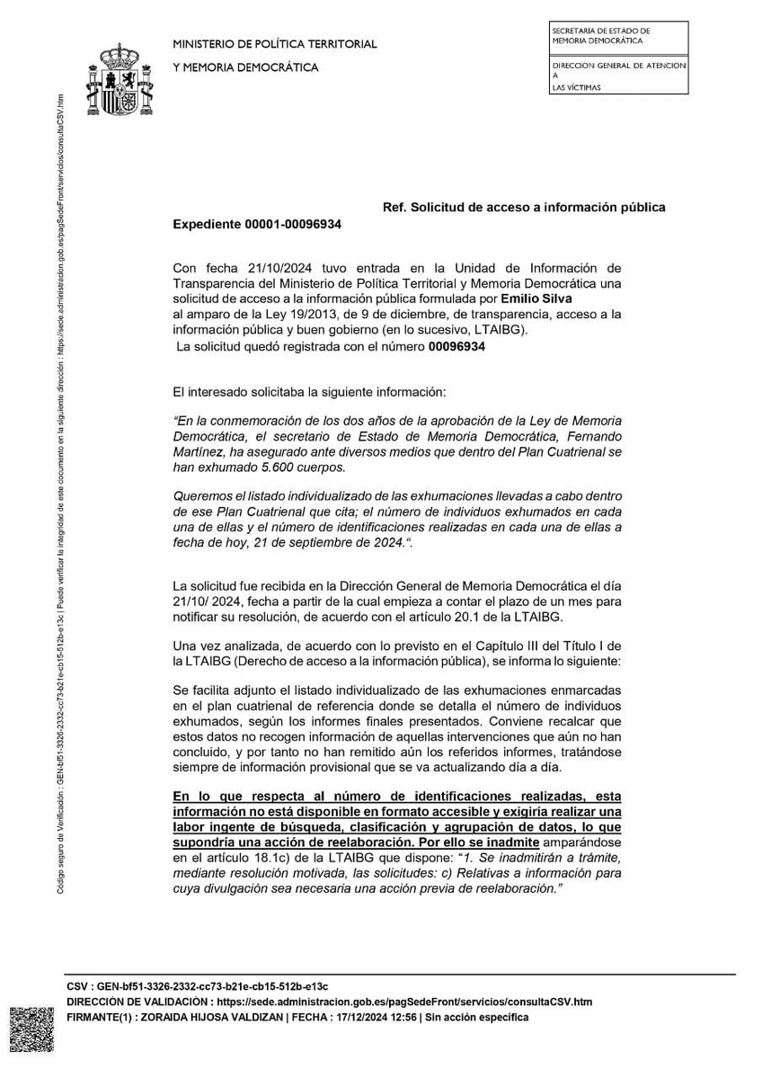 Spanish Government Fails to Identify Missing Amid Grave Exhumations!
