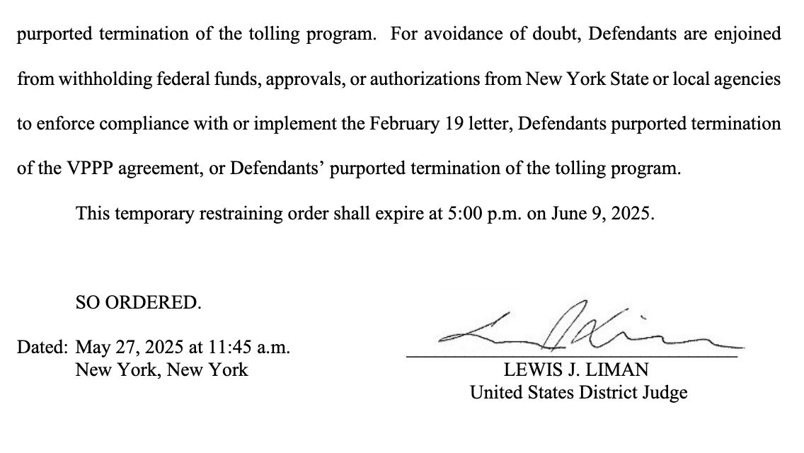 Trump Appointee Judge Blocks NYC's Congestion Tolling Plan!