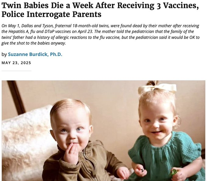 Twin Babies Found Dead Post-Vaccination: Vaccine Controversy Ignites!
