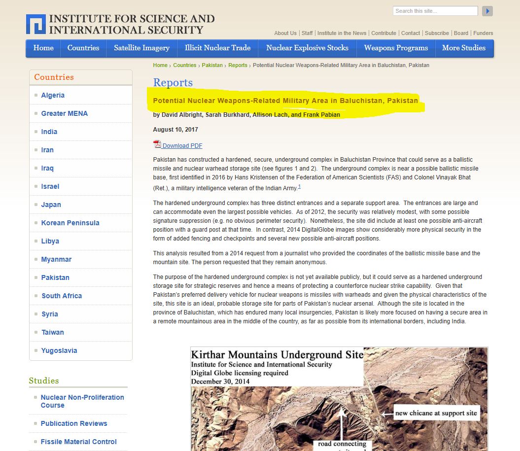 Underground Balochistan Complex: Nuclear Threat Exposed!