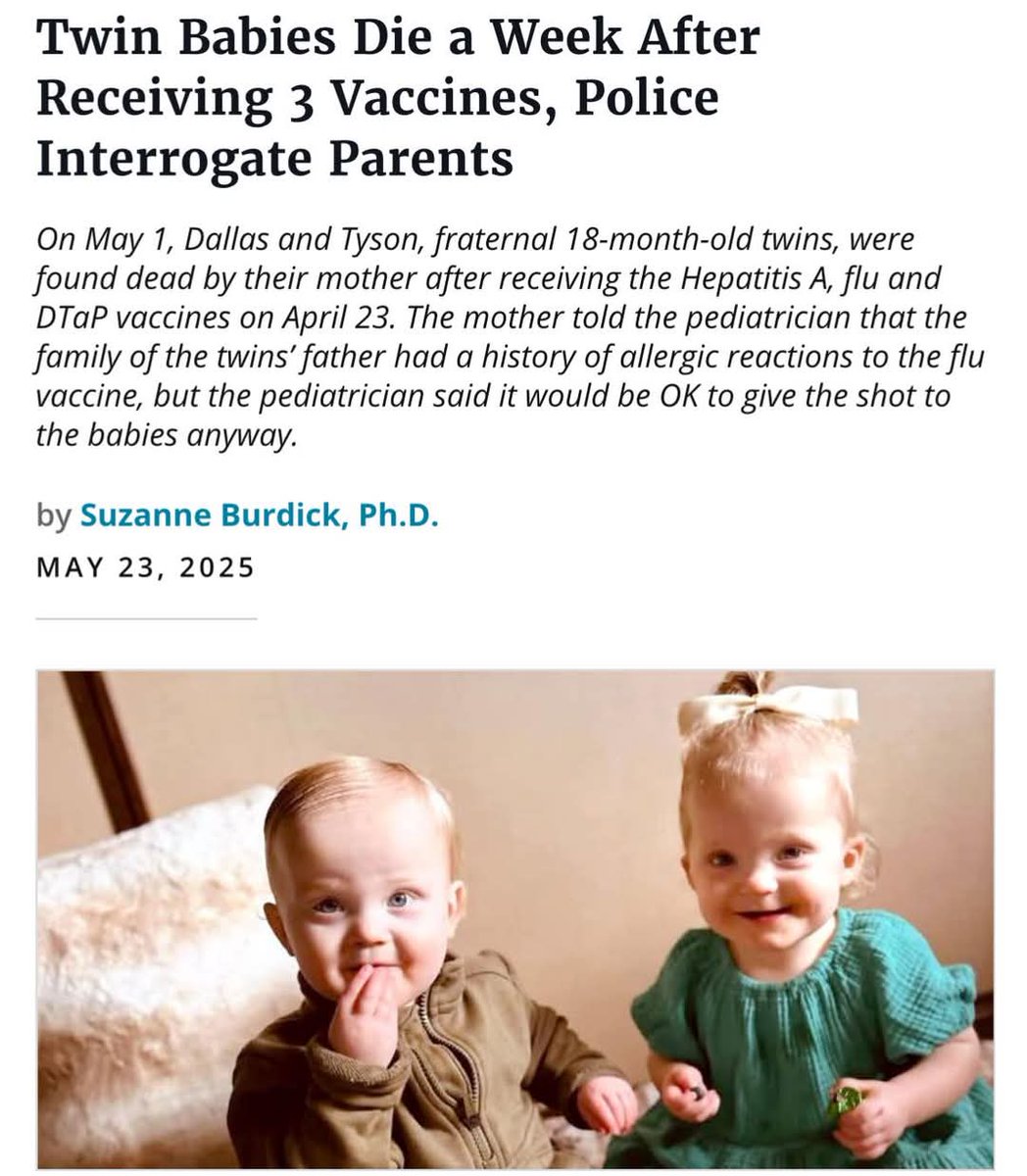 Vaccination Tragedy: Idaho Twins Dead After Shots, Parents Warned!