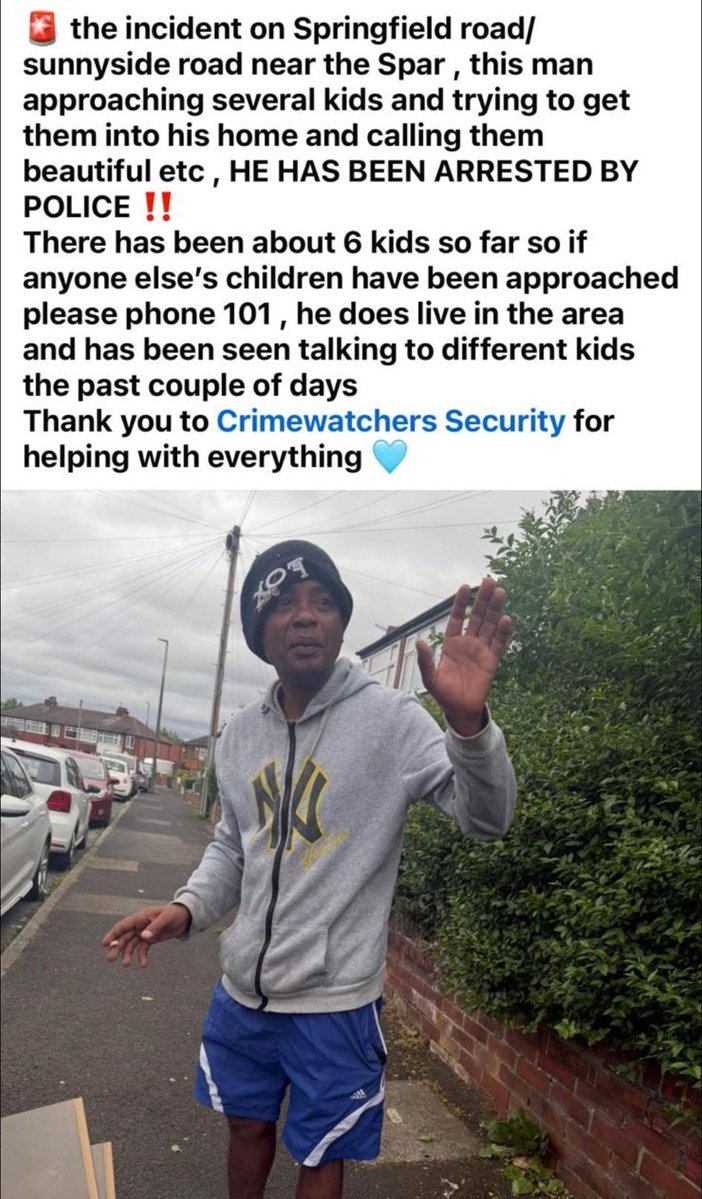 🚨 WARNING: Immigrant Arrested for Luring Children in Droylsden!