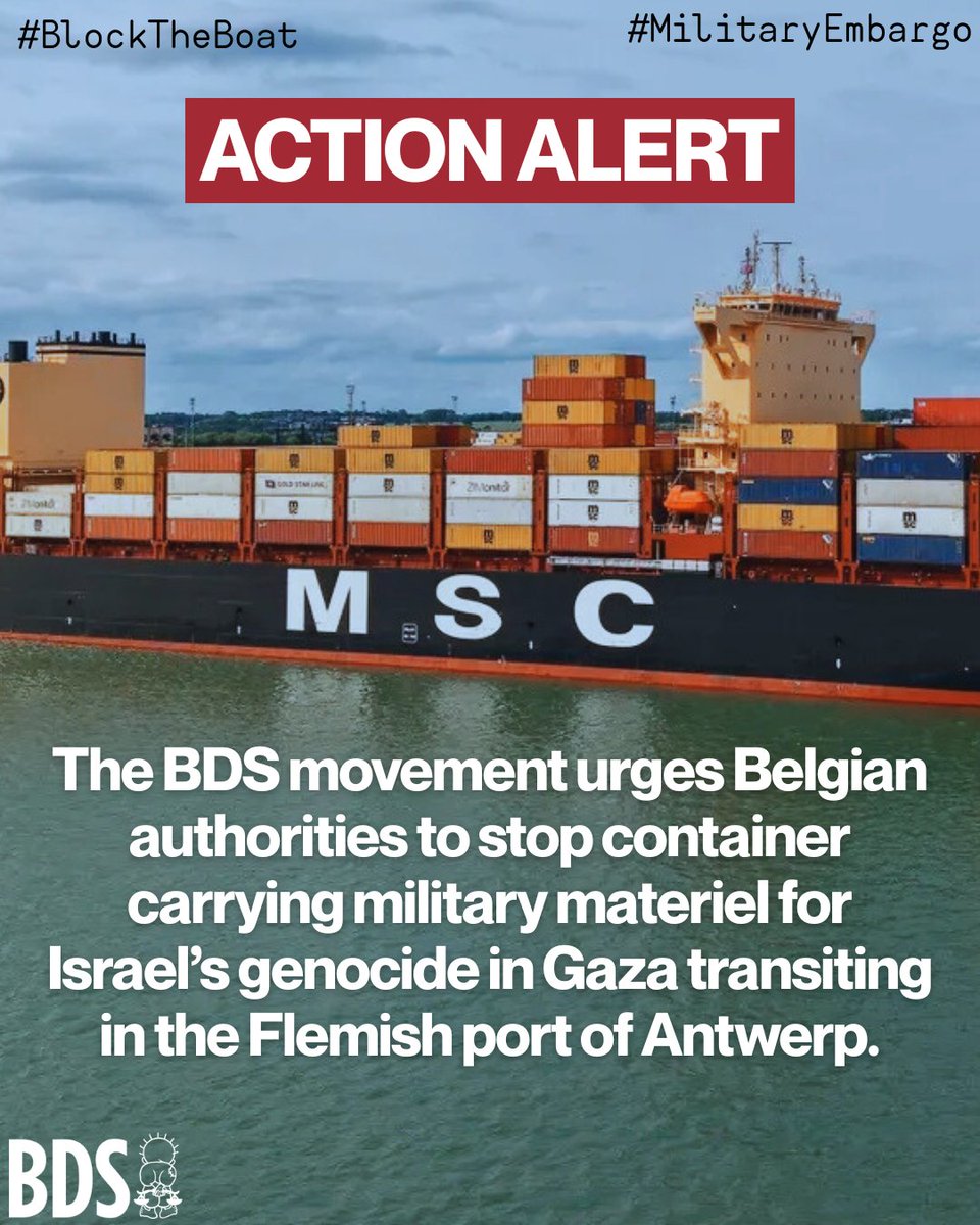 🚨ACTION ALERT: Belgium Must Block Arms Shipment to Israel Now!