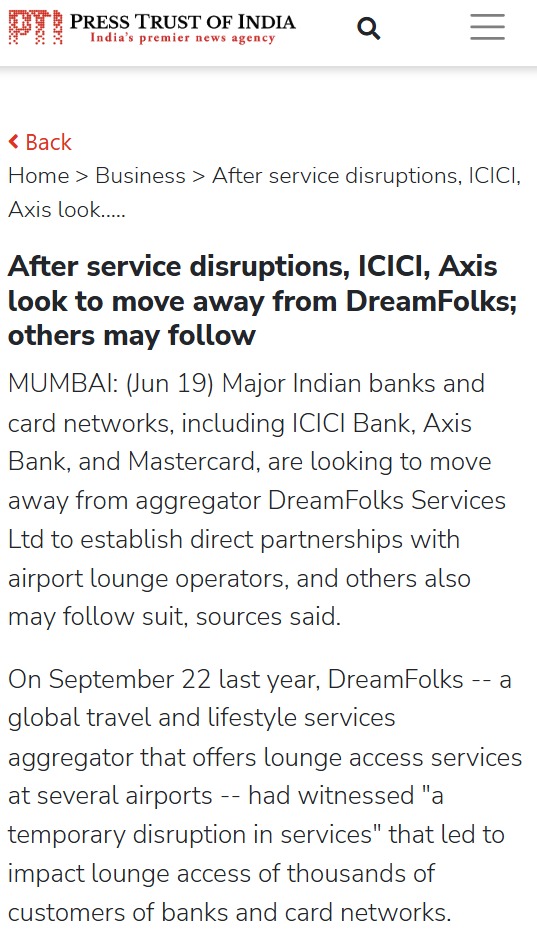 Airport Lounge Access Crisis: Non-ICICI & Axis Cardholders Banned?