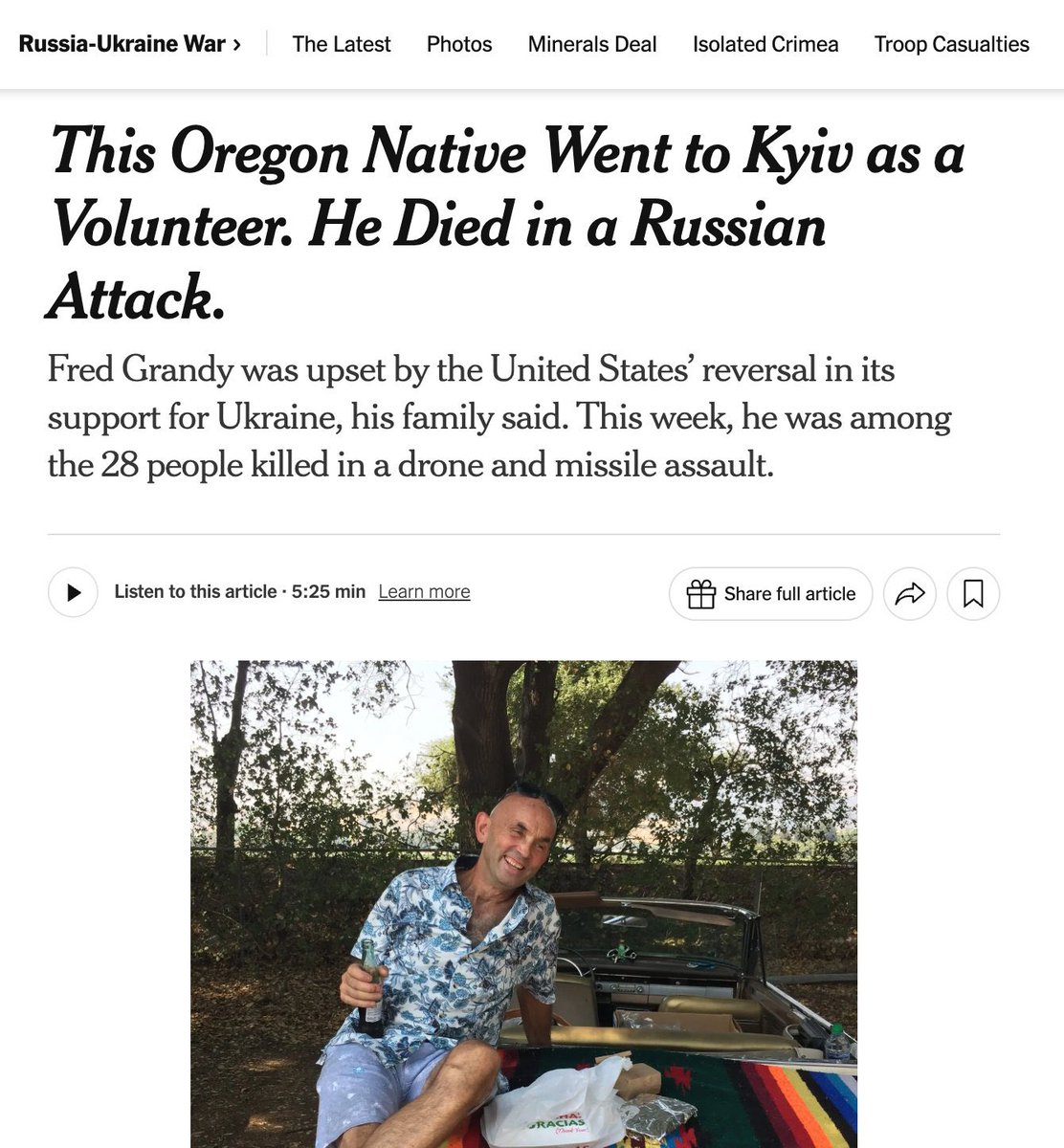 American Volunteer Killed in Kyiv: A Tragic Symbol of U.S. Apathy
