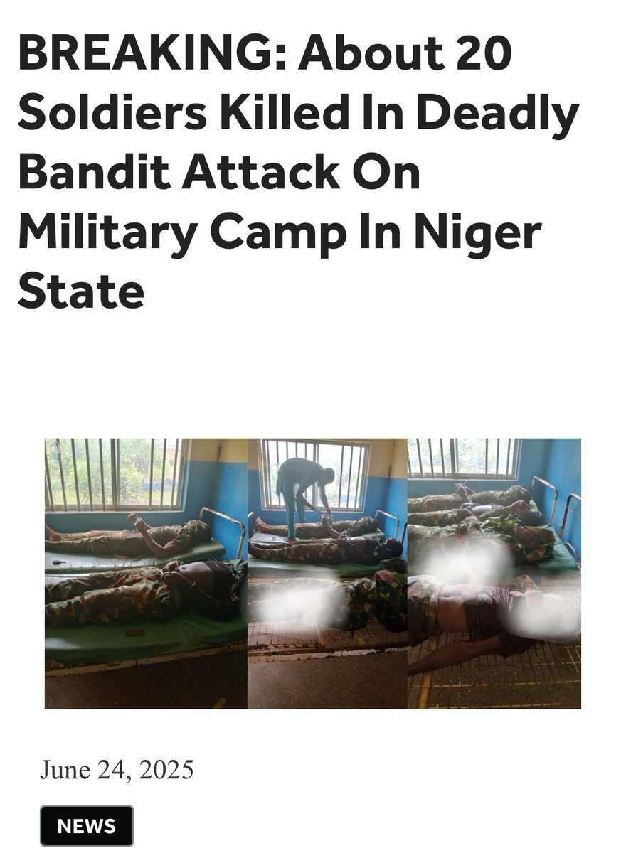 BREAKING: 20 Soldiers Killed in Shocking Attack in Niger State!