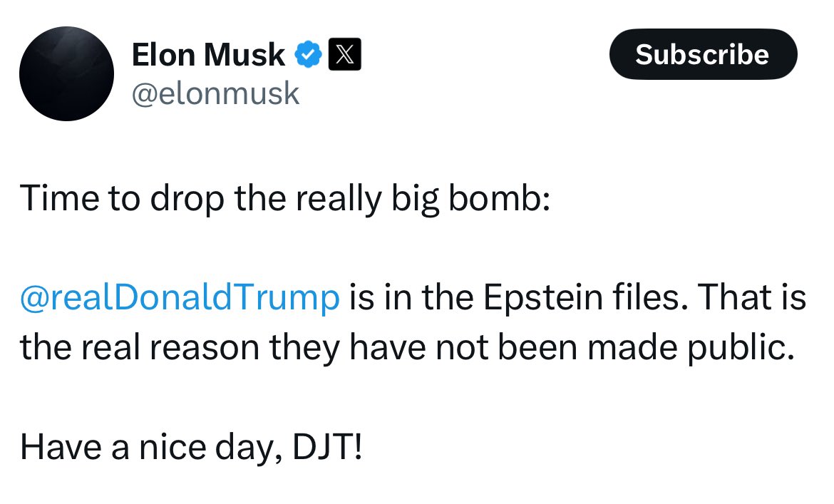 BREAKING: Elon Musk Claims Trump Linked to Epstein Scandal!