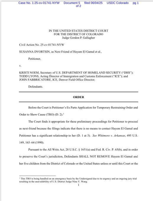BREAKING: Federal Judge Blocks Deportation of Terror Suspect's Family