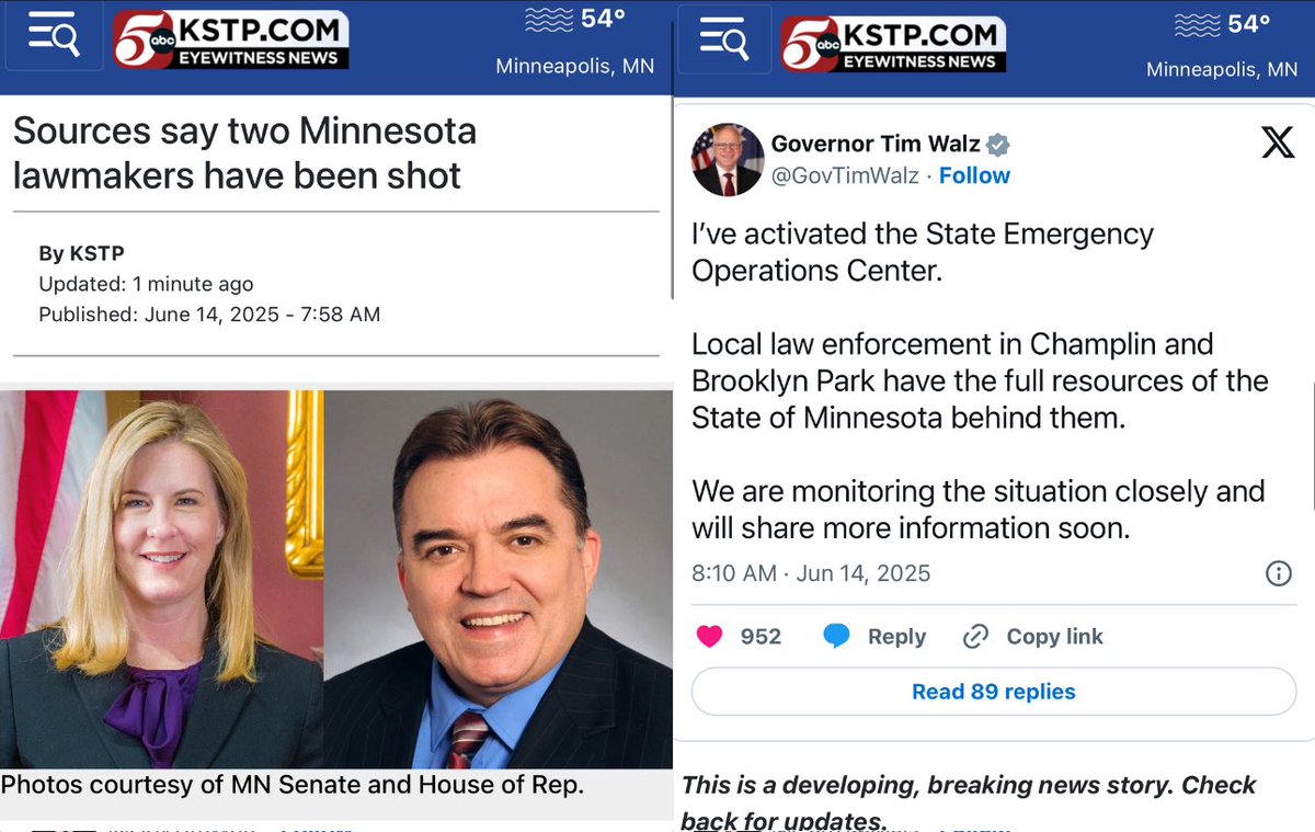 BREAKING: MN Lawmakers Shot by Fake Cop in Shocking Assault!