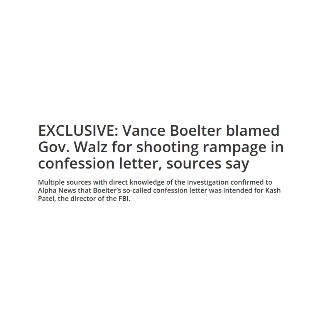 BREAKING: Shooter Blames Governor Walz in Shocking Confession!