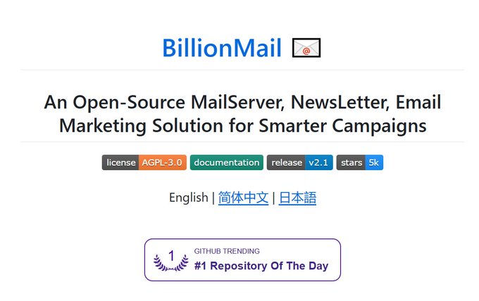 🚨 BREAKING: Traditional Email Tools Are Obsolete—BillionMail Reigns!