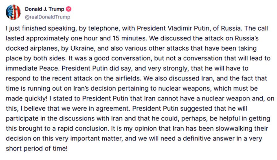 BREAKING: Trump Claims Putin Threatens Response to Ukraine Attack