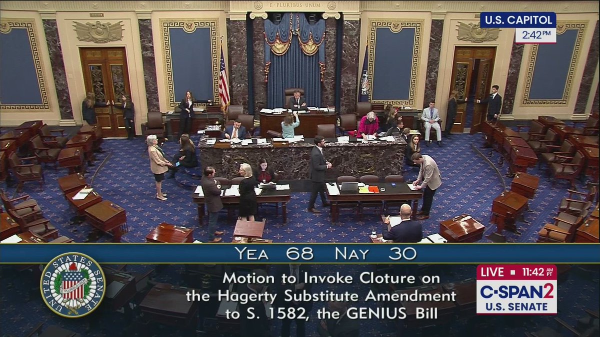 BREAKING: US Senate's GENIUS Act Ignites Fiery Debate Over Crypto Rules!
