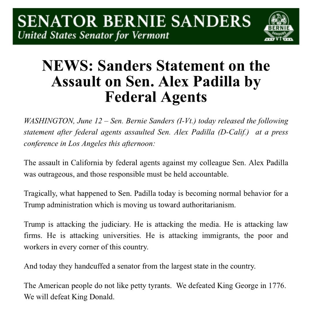 Bernie Sanders Claims Trump is America's New King George!
