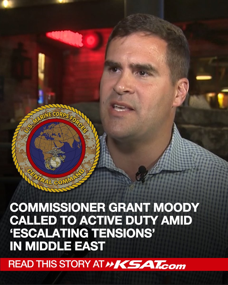 Bexar County Commissioner Grant Moody Called to Active Duty!  
Escalating Middle East Tensions Spark Controversy!