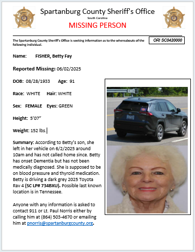 Breaking: 91-Year-Old Woman Missing, Last Seen in Tennessee!