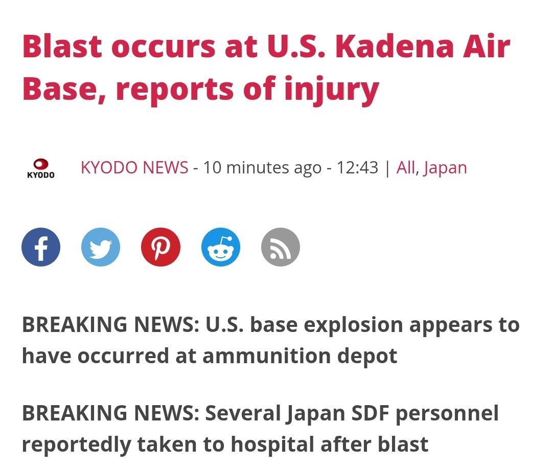 Breaking: Explosion Rocks U.S. Military Base in Okinawa!