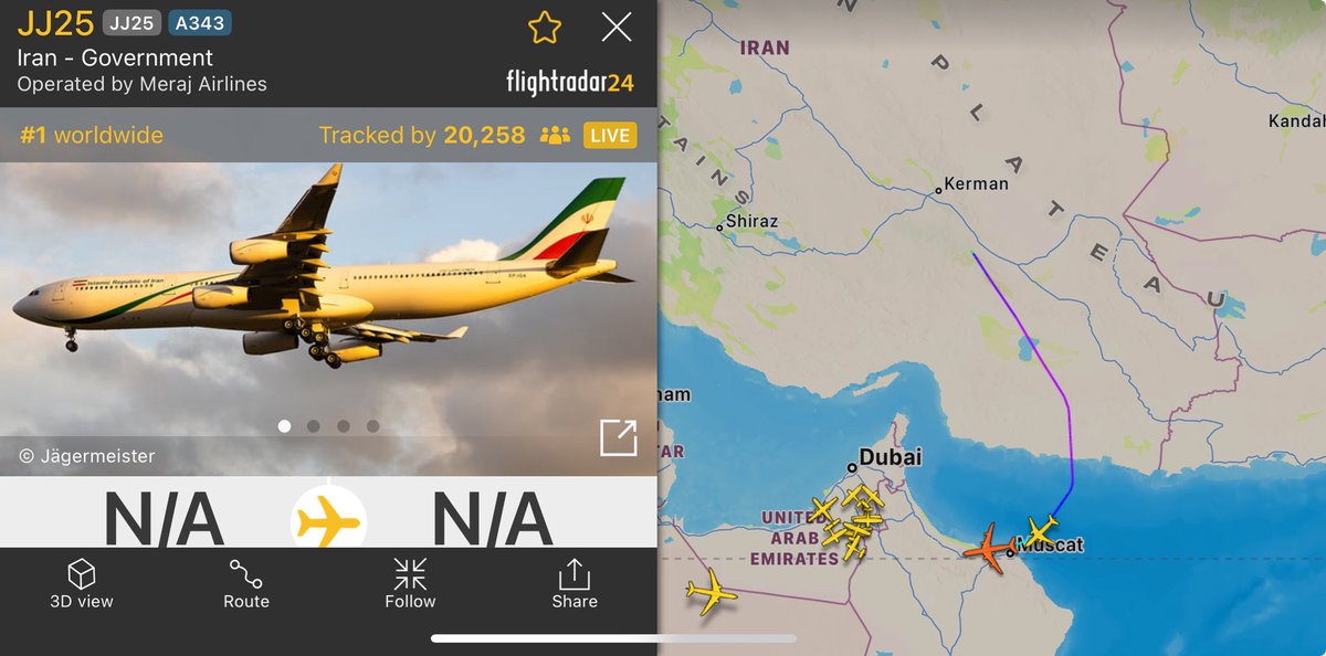 🚨🇮🇷 Breaking: Iranian Government Aircraft Mysteriously Depart!