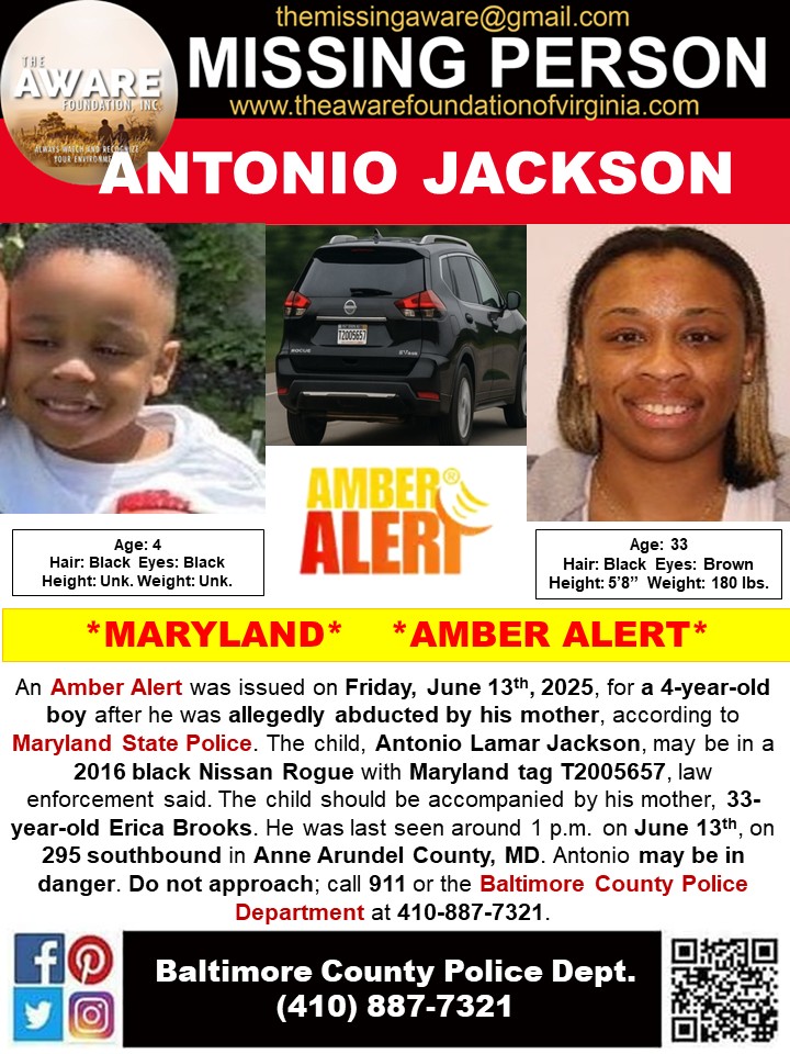 Breaking: Mother Allegedly Abducts 4-Year-Old in Maryland