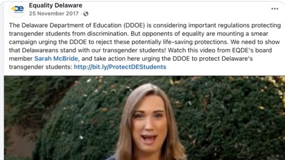 Delaware's McBride Defends Controversial Transgender Policy
