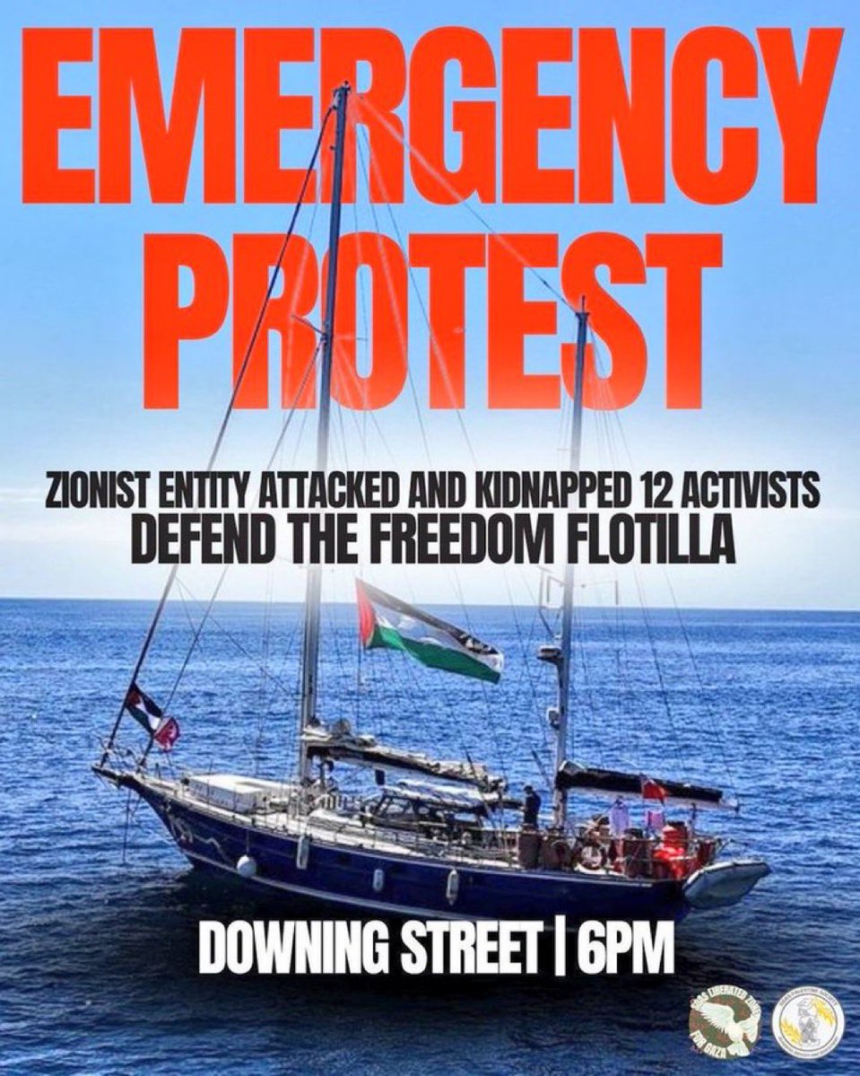 Emergency Protest in London: Demands for Madleen Boat Hostages!