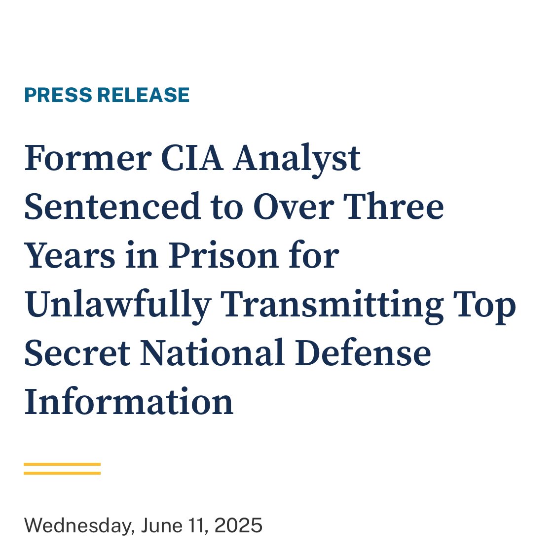 Ex-CIA Analyst Gets 37 Months for Leaking Israeli Plans—Outrage!