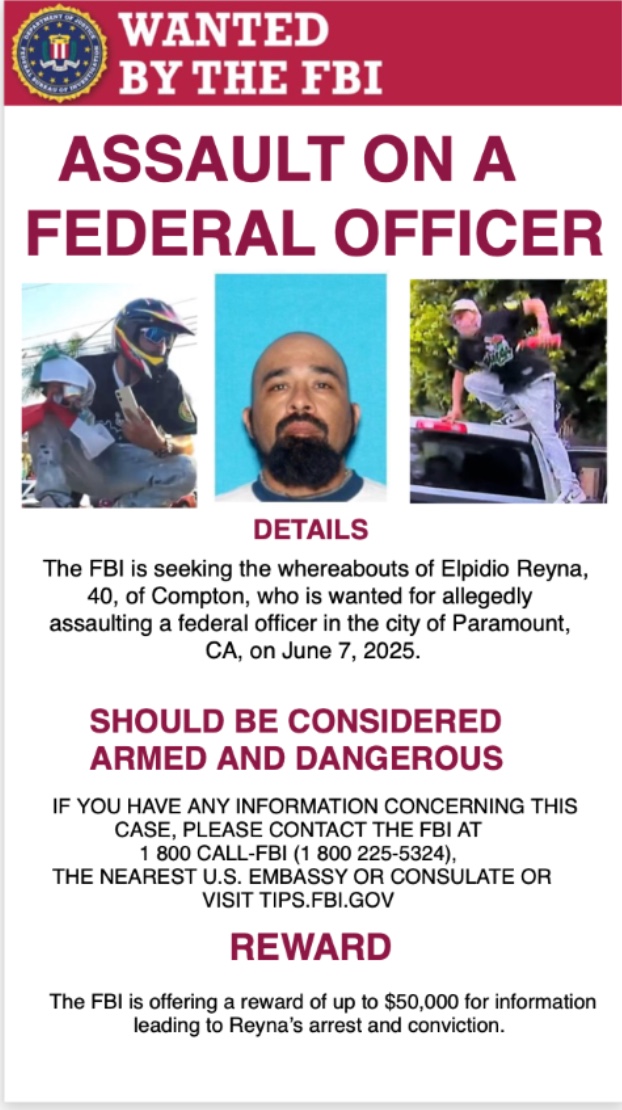 FBI Names Fugitive Elpidio Reyna: $50K Reward for Capture!