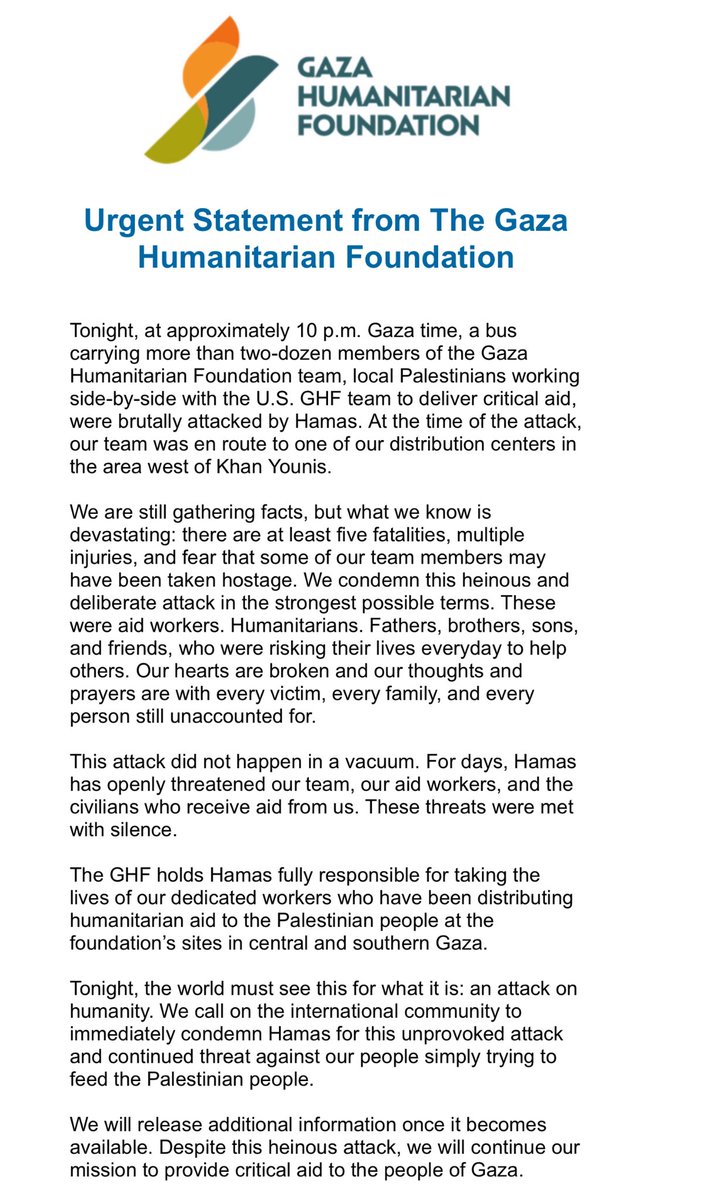 Hamas Strikes U.S.-Backed Humanitarian Workers: 5 Dead, Hostages?