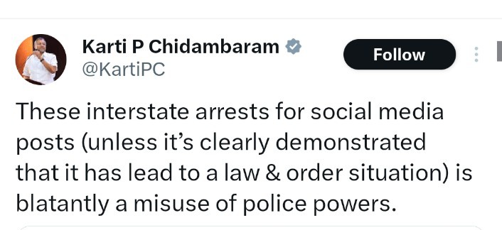 Home Ministry Urged to Ban Interstate Arrests Over Social Media!