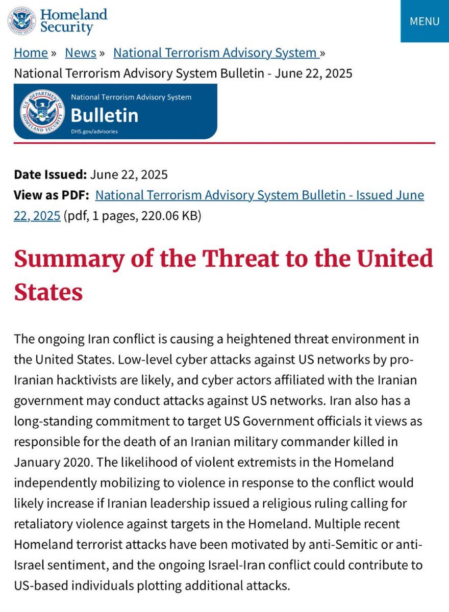 Homeland Security Warns: Iranian Actors Threaten U.S. Safety!