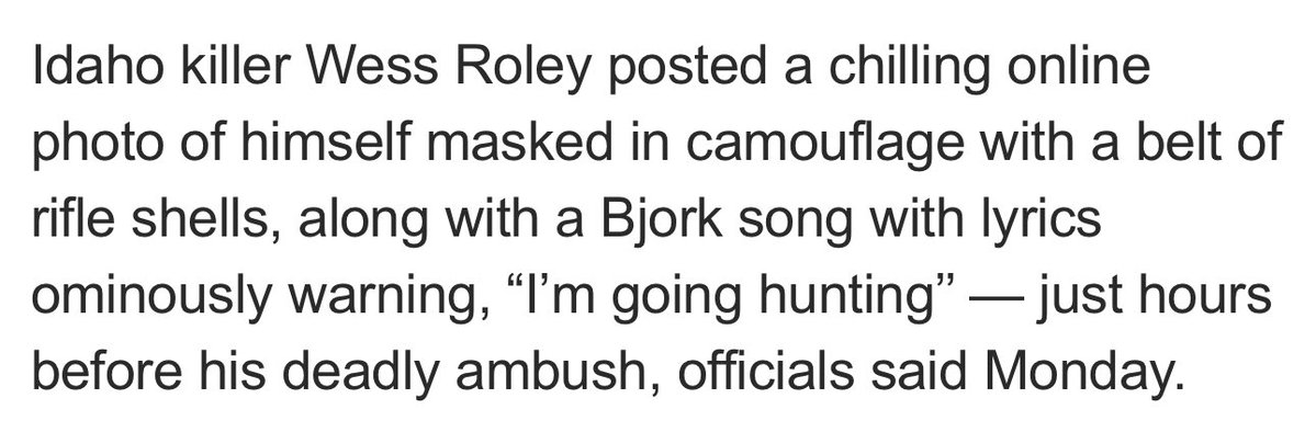 Idaho Sniper's Chilling 'Hunting' Post Before Deadly Ambush